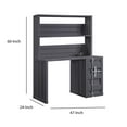 thumbnail image 5 of Dusk and Hutch Set with Metal Base and Storage Compartments, Gray - Saltoro Sherpi, 5 of 5