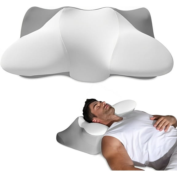 Balea Memory Foam Cervical Neck Pillow – Ergonomic Orthopedic Support for Pain Relief, Side & Back Sleepers, White