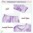 thumbnail image 4 of BZSMCE Unisex Pajama Set Snug-Fit Cotton Sleepwear Lavender Petal Tapestry Printed, 4 of 7