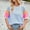 Sky Blue, variant on pstuiky Womens Short Sleeve T Shirts Dressy Casual Tops Color Block Tee Crew Neck Short Sleeve Shirts Trendy Women T Shirt Holiday Gifts Hot Pink L