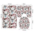 thumbnail image 3 of White Christmas Snowman Pattern Bathroom Rugs Sets 3 Piece,Toilet Cover Set,Absorbent Non Slip Bathroom Mats Sets with U-Shaped Contour Rug Toilet Rug Set, 3 of 5
