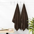 thumbnail image 3 of MALLONI HOME Ultra Soft 6 Pack Cotton Towel Set, Contains 2 Bath Towels 28x55 inch, 2 Hand Towels 16x24 inch & 2 Wash Coths 12x12 inch, Ideal for Everyday use, Compact & Lightweight - Chocolate Brown, 3 of 8