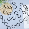 thumbnail image 6 of HEQUSIGNS 30Pcs 3.7inch Heavy Duty Rustproof Safety Buckle S Hook, Black Design S Hooks for Kitchen Utensil and Closet Rod, Hanging Plants, Pots and Pans, Bathroom, Bags(Black), 6 of 7