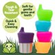 thumbnail image 2 of Tapas de silicona para vasos para sorber Healthy Sprouts, a prueba de derrames, se adapta a cualquier vaso, sin BPA, duraderas y suaves para bebés y niños pequeños, rápido de colocar, paquete de 5 tap, 2 of 5