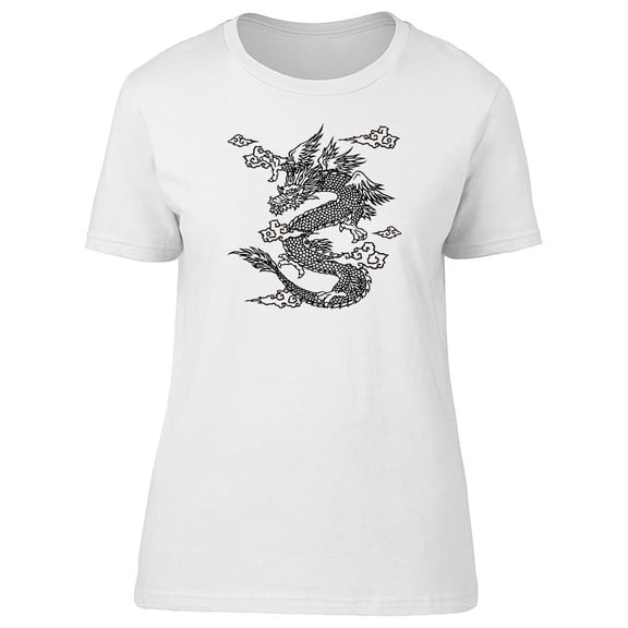 Dragon In The Sky B&w T-Shirt Men -Image by Shutterstock, Male 4X-Large