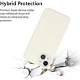 thumbnail image 6 of iPhone 13 Case iPhone 13 Phone Case Liquid Silicone Soft Gel Rubber Phone Cover Anti-Scratch Microfiber Lining Slim Full Shockproof Protective iPhone 13 Case for Women Girls, Creamy White, 6 of 14
