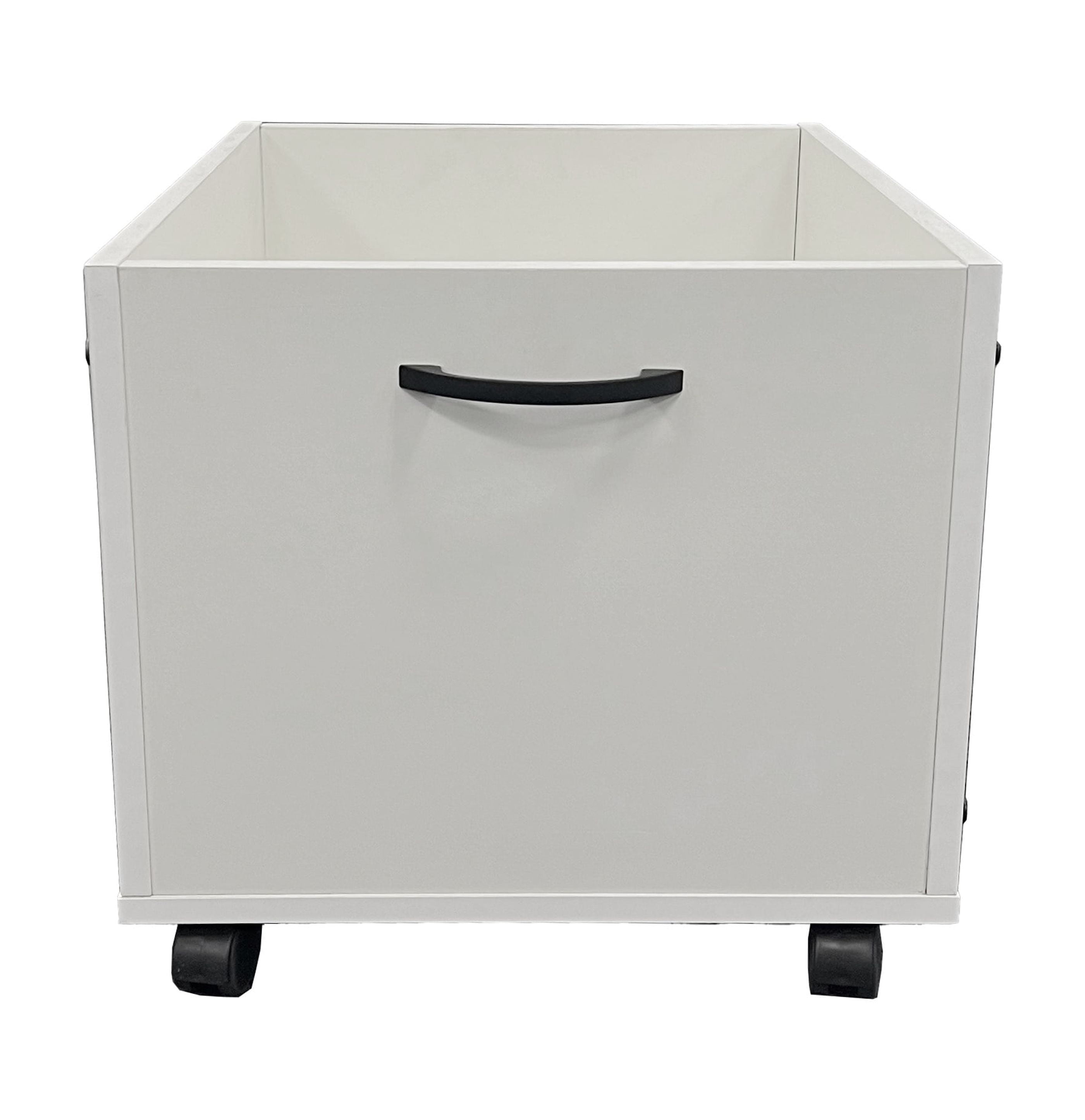 White Toy Box with Wheels (Set Of 2),White Solid Wood+Mdf Furniture Youth Kids Baby Furniture