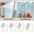 thumbnail image 5 of Christmas Cardinal Swag Valances for Windows, Kitchen Curtains 36 Inch Length 2 Panels Set, Winter Xmas Poinsettia Berry Sky Blue Short Curtains for Small Windows Rod Pocket Cafe Curtains 28"x36", 5 of 8