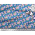 thumbnail image 3 of Soimoi polyester Crepe Fabric Dot,Leaves & Rose Floral Print Sewing Fabric Yard 52 Inch Wide, 3 of 3
