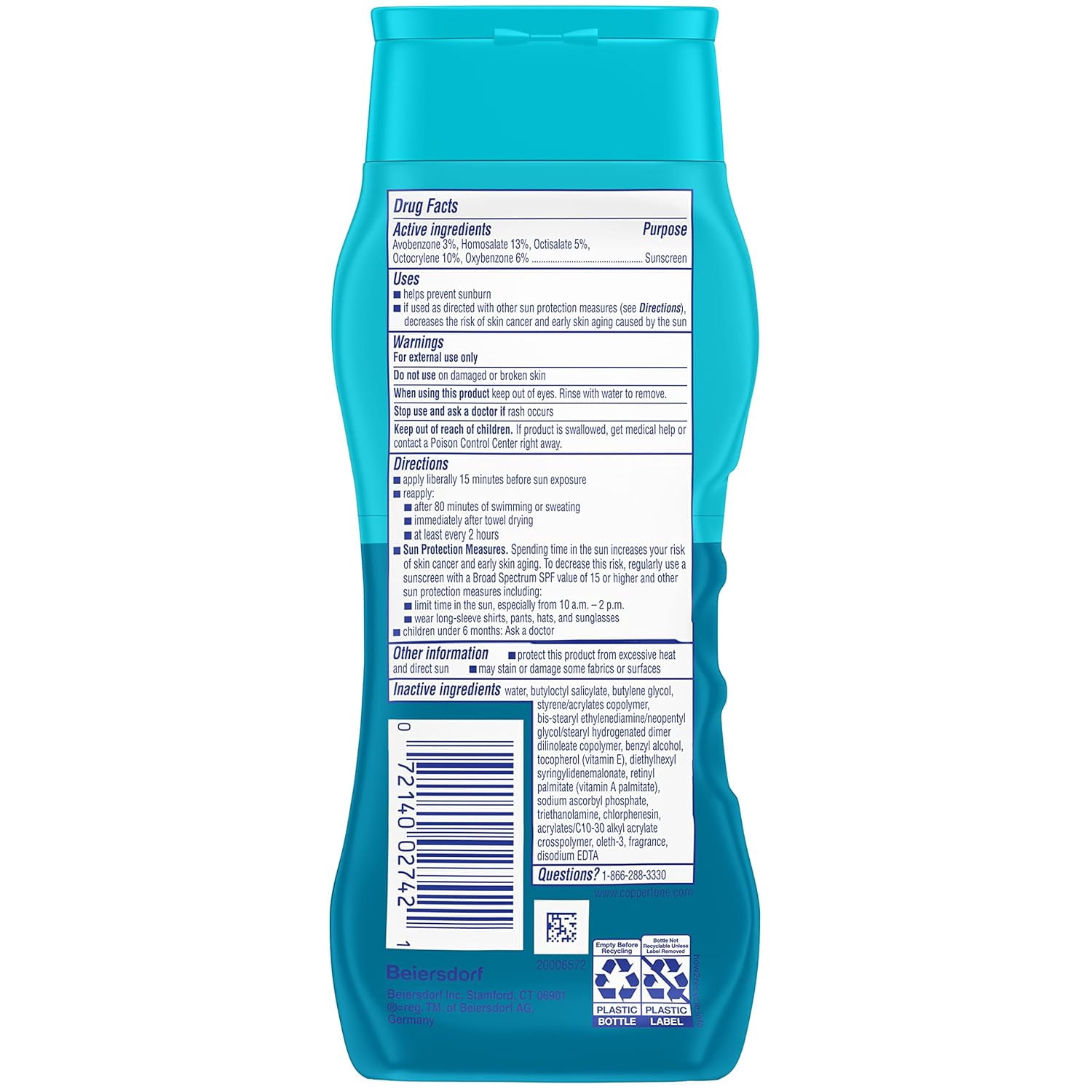 Coppertone Kids Sunscreen Lotion, SPF 70 Sunscreen for Kids, #1 Pediatrician Recommended Sunscreen Brand, Water Resistant Sunscreen SPF 70, 8 Fl Oz Bottle (Pack of 3)