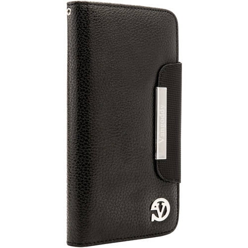 Bailey Dual Magnetic Wallet Case with Wrist Strap for Apple iPhone 6 Plus / 6s Plus [Perfect Fit] (Black)