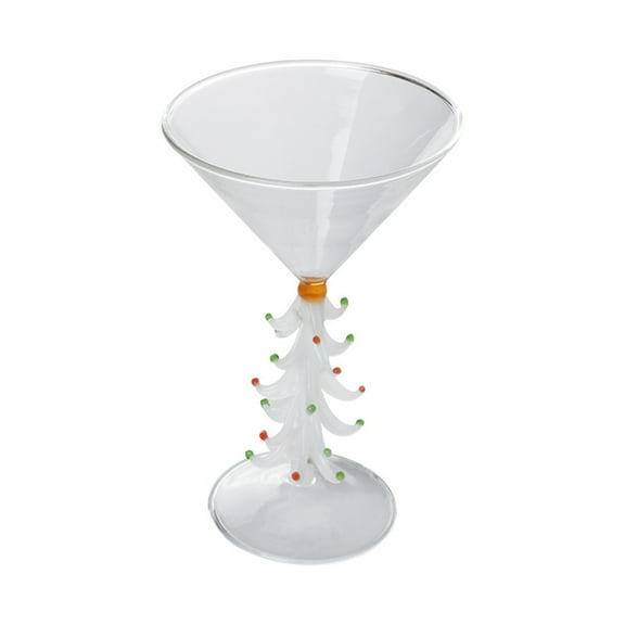 Elegant Holiday Themed Wine Glass Christmas Tree Shape Drinkware for Beverages Cocktails Glassware Drinking Cup