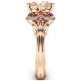 thumbnail image 3 of Natural Morganite Rose Gold Petal Engagement Ring, 3 of 4