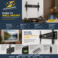 Mounting Binge Fixed TV Wall Mount for 32–90 Inch LED/LCD/Smart TVs ...