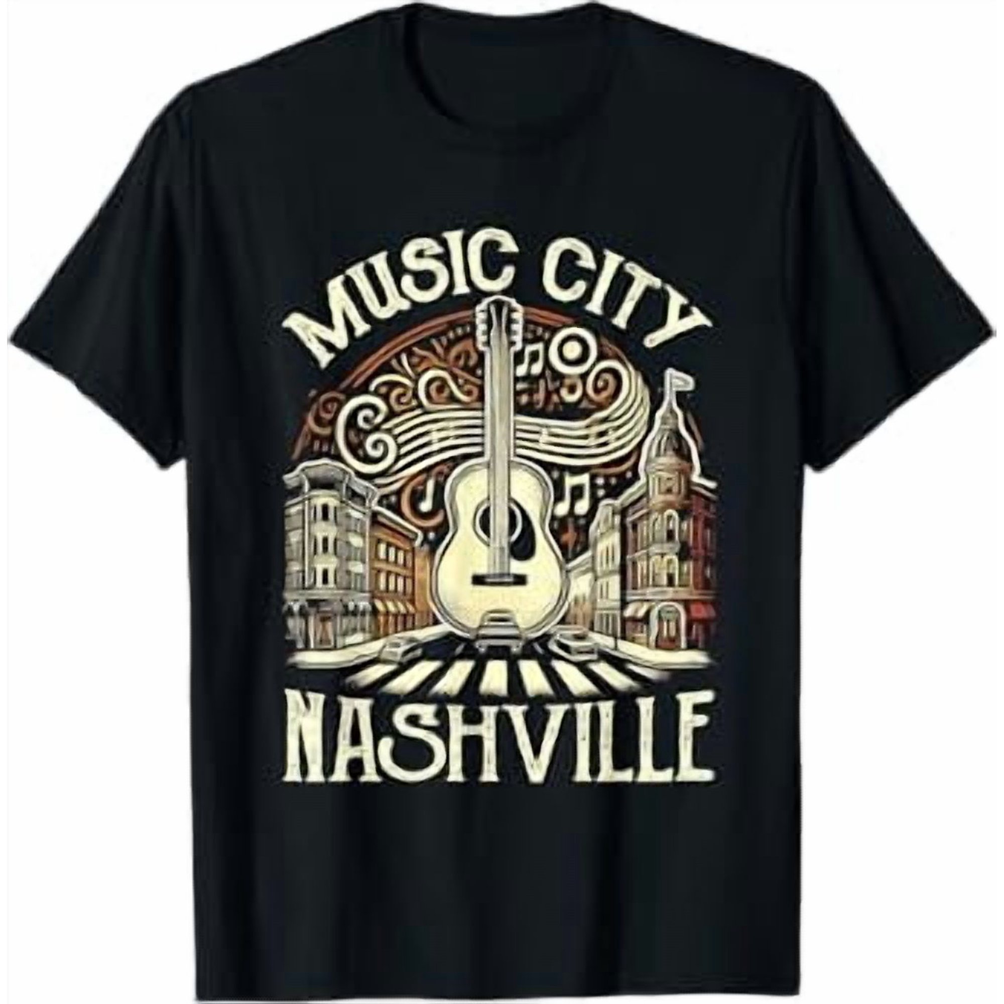 Music City Souvenir From Nashville TN Guitar Nashville T-Shirt