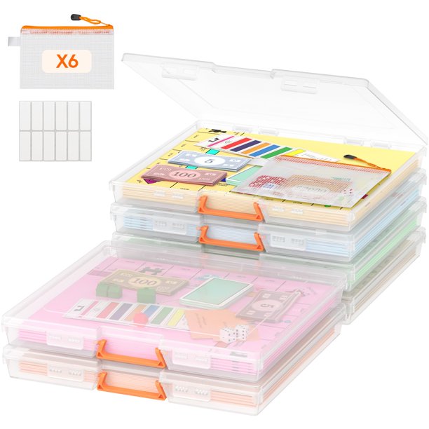 Cajas organizadoras transparentes Lifewit 33 x 31 cm, 6 piezas