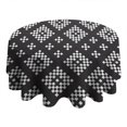 thumbnail image 4 of Round Waterproof Tablecloth 60×60 Inch, Geometry Reusable Indoor/Outdoor Durable Table Cover for Party Kitchen Dinner Room Decor, 4 of 6