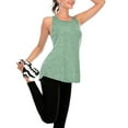 thumbnail image 4 of Women's Fast Dry Running Yoga T-Shirt, Loose Fit Exercise Top with Non See Through Fabric for Workout, Gym, Athletic Wear, and Casual Fitness Activities, Moisture Wicking Comfort Green XXL, 4 of 6