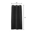 thumbnail image 5 of Stall Waffle Fabric Shower Curtain with Snap-in Liner, No Hook Needed Cotton Blend Heavy Duty Hotel Bath Curtain, Black -36" x 74", 5 of 7