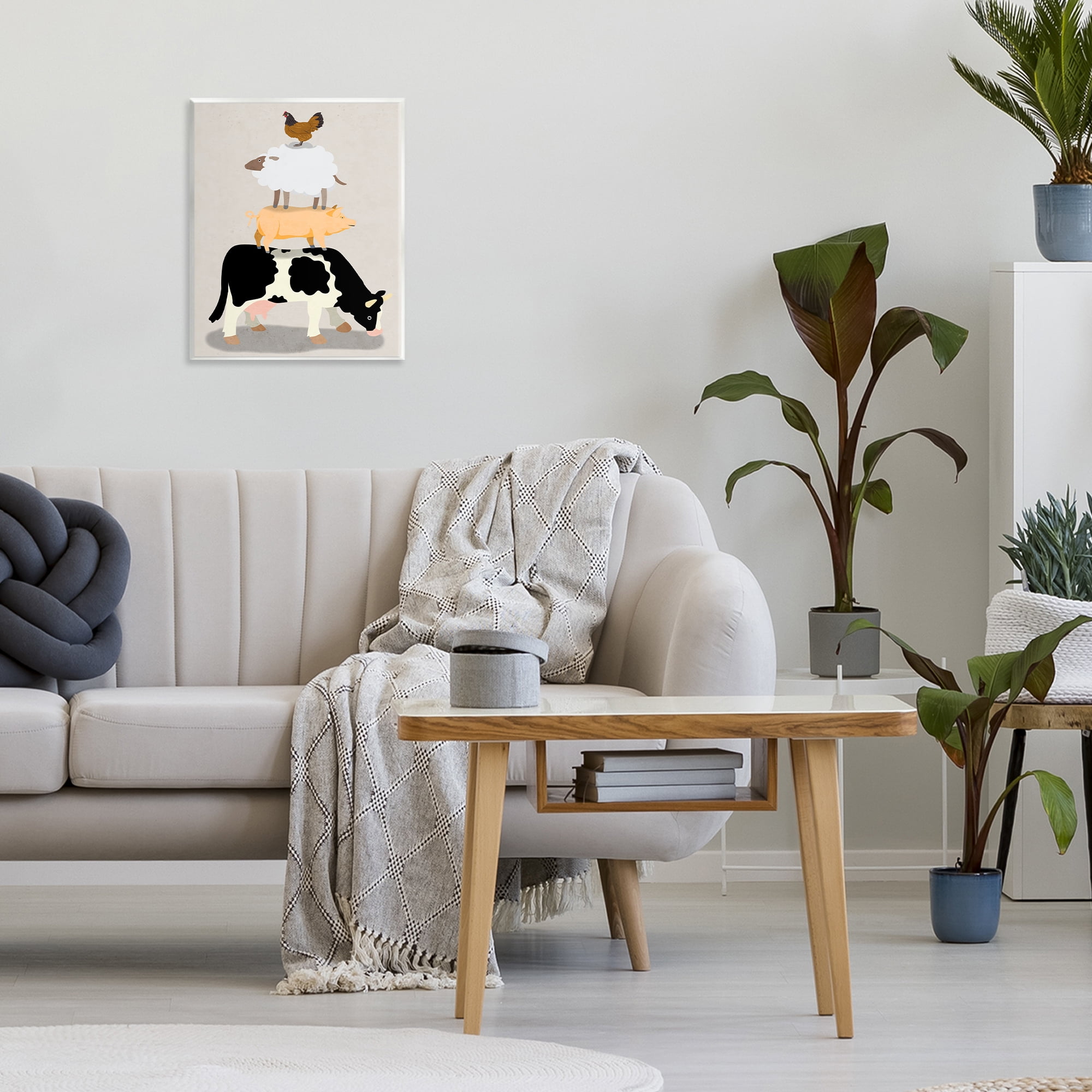 Stupell Industries Farm Stack over Beige Wall Plaque Art, design by Marcus Prime