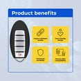 thumbnail image 6 of Replacement Smart Key Fob for Nissan Murano 2021 FCC Part Number 285E3-9UF7A 285E39UF7A 285E3-9UF7B Pack of 2, 6 of 8