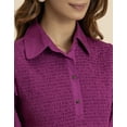 thumbnail image 5 of Moomaya Solid Peplum Style Regular Fit Top, Casual Smocked Shirt Top For Women, 5 of 8
