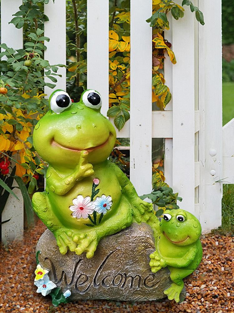 Resin Frog Garden Statues Valentine Gifts Home Ornaments Christmas Birthday Gift 