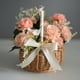thumbnail image 4 of Wosthever Cesta de flores de ratán rústica para decoraciones de boda, cinta, florista, cesta de mano, Idea de regalo Kits de decoración para fiestas Marrón claro, 4 of 6