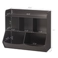 thumbnail image 7 of UTEX Toy Storage Organizer with Bookcase, Kid’s Bin Storage Unit with 8 Compartments &3 Baskets Bins, Toys Box Organizer, Kid’s Multi Shelf Cubby for Books,Toys (Espresso), 7 of 7