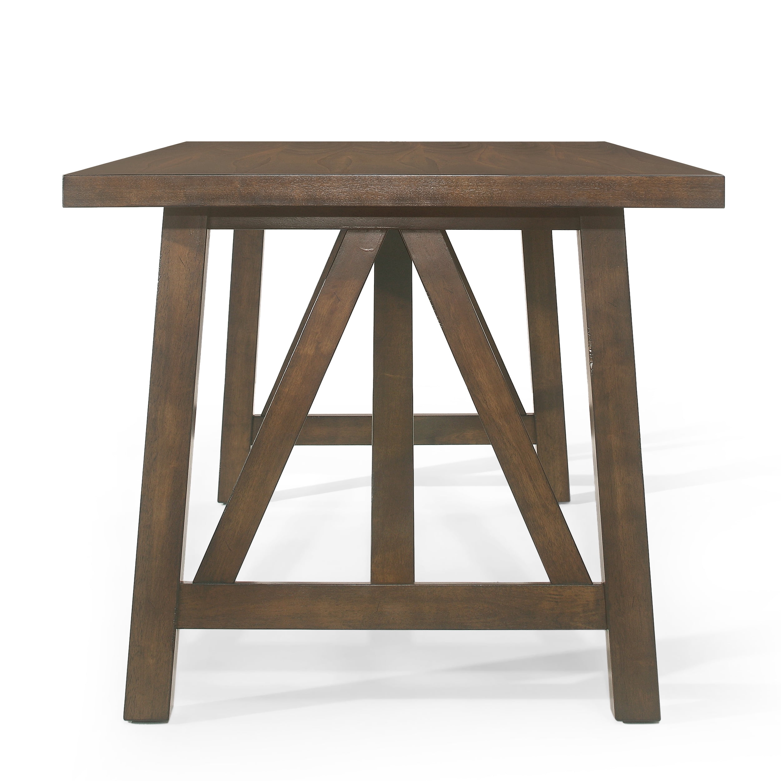 Euroco 71" Solid Wood Dining Table for 6, Farmhouse Rectangular Indoor Kitchen Table for Home