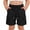 Black, variant on LILIY Bermuda Shorts for Girls Knee Length Casual Wide Leg Loose Fit Drawstring Hiking Work Lightweight 2026 Summer Cargo Shorts with Pockets