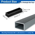 thumbnail image 2 of Uxcell 8 Pcs 4 x 1 3/16 Inch Tapones de extremo rectangular para tubos de metal, patas de sillas, mesas, estanterías, negro, 2 of 6