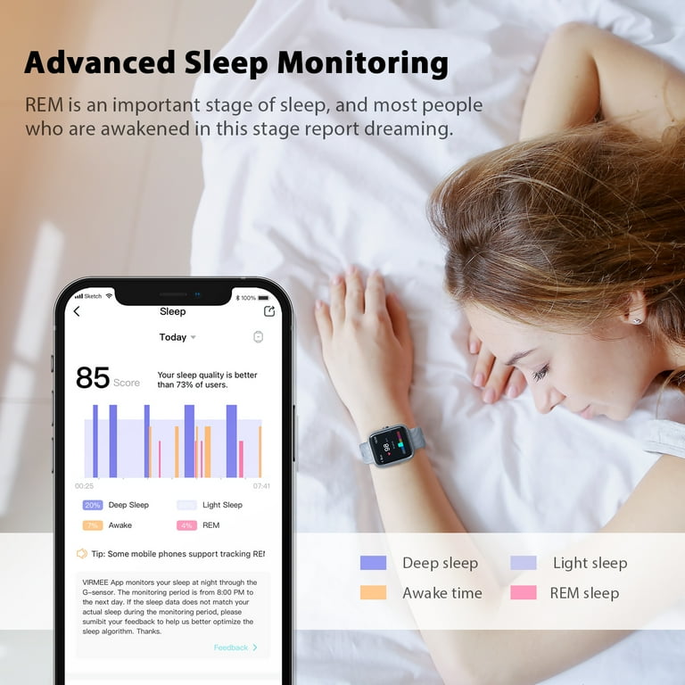 Virmee VT3 Smart Watch for iOS Android Phones Plus Business Watch 1.5 Touch Screen with Blood Oxygen Meter Step Tracking Heart Rate Monitor IP68 Smartwatch for Men Women Gray Walmart