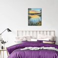 thumbnail image 4 of CozyNet Serene Riverbank With Wild Blooms Reflecting On Still, Calm Waters Wall Art Prints With Frame Canvas Perfect for Living Room & Bedroom, Ready to Hang, Wall Decor 16"x20"in, 4 of 4