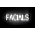 thumbnail image 1 of SpellBrite FACIALS LED Sign for Business. 25.3" x 6.3" White FACIALS Sign Has Neon Sign Look With Energy Efficient LED Light Source. Visible from 500+ Feet, 8 Animation Settings., 1 of 4