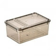 thumbnail image 2 of Caja de alimentación para reptiles, caja de cría de serpientes, terrario transparente, jaula de hábitat animal para animales pequeños de hámster Gecko negro Yinane Caso de cría de reptiles, 2 of 8