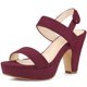 thumbnail image 1 of Sandalias de tacón cuadrado Perphy para mujer borgoña 41 con tira trasera y plataforma, 1 of 6