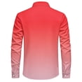 thumbnail image 5 of Aestivo Men's Western Style Button Shirt, Long Sleeve Casual Top, Solid Color Workwear Button-Down with Exterior Pocket for Casual Work Party, Watermelon Red 2XL, 5 of 9