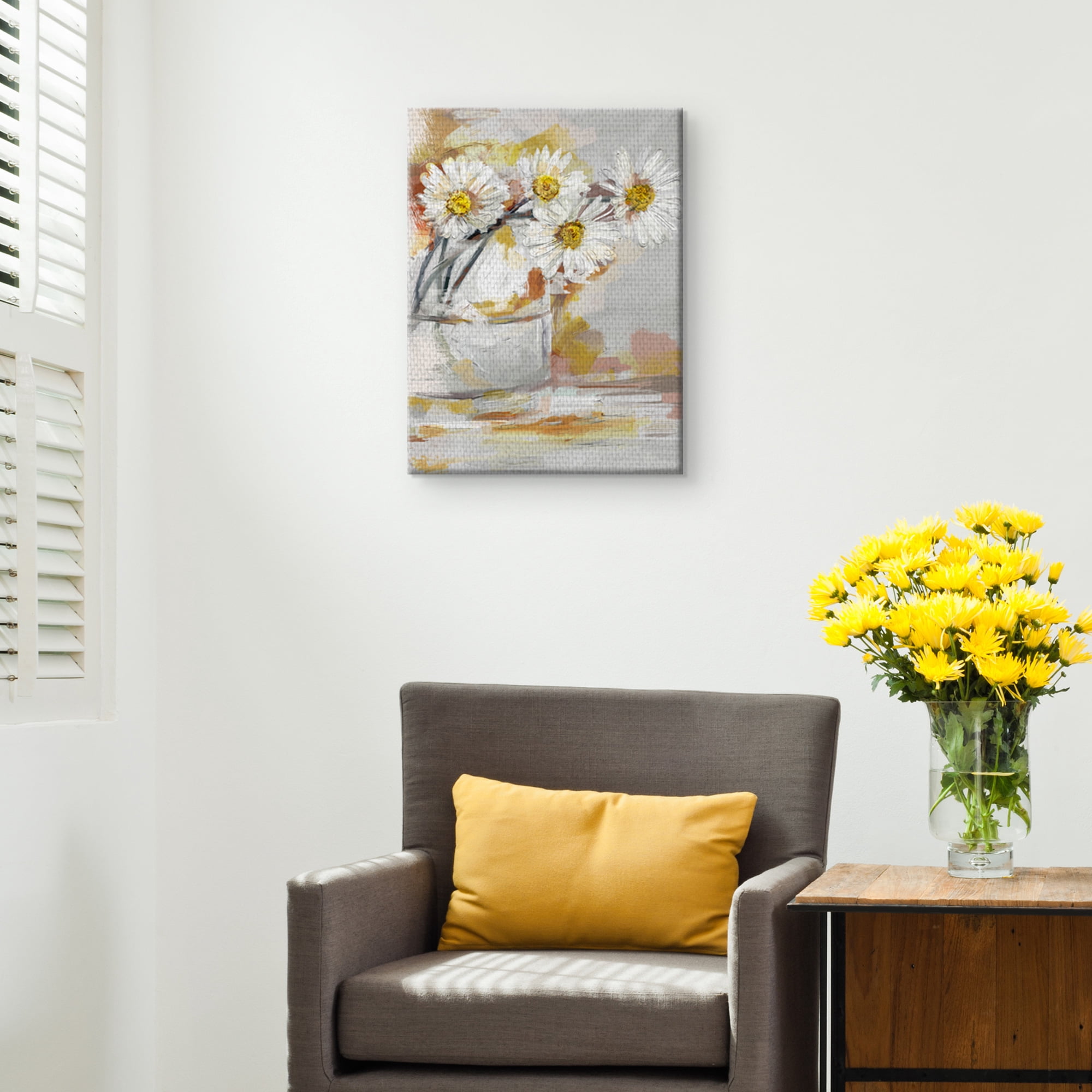 Masterpiece Art Gallery Bellis Perennis Daisy Bouquet By Studio Arts Canvas Art Print 18" x 24"