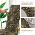 thumbnail image 5 of Yayeee 4 Pack Dining Chair Covers Stretch Parson Chairs Slipcovers Seat Protector, Black Flower Pattern, 5 of 6