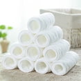 thumbnail image 4 of Casewin 10 PCS Reusable Baby Cotton Cloth Diaper，Three Layer White Baby Diaper， Washable Quick Sucking Eco-friendly Cotton Diaper Liner, 4 of 7