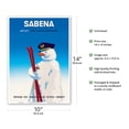 thumbnail image 2 of Winter Sports (Wintersporten) - Sabena Belgian World Airlines - Vintage Airline Travel Poster c.1955 - Master Art Print 10in x 14in, 2 of 4