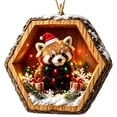 thumbnail image 3 of Raccoon Forest Animal Christmas Ornaments 2026, Funny 2d Acrylic Flat Xmas Animal Lover Gifts, Rustic Woodland Holiday Hanging Ornament Animals Lover Gifts & Christmas Stocking Stuffers,3 Pcs, 3 of 5