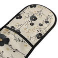 thumbnail image 4 of Yayeee Double Oven Mitt Kitchen Heat Resistant Baking 35" x7" Quilted Glove, Small Black Flowers, 4 of 6