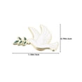 thumbnail image 2 of OUNONA 3Pcs Mens Lapel Pin White Metal Dove Brooch with Olive Branch for Suit and Backpack Decoration, 2 of 8