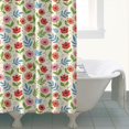 thumbnail image 4 of Pioneer Flower Floral Print Pattern Shower Curtain 72"x84", Bathroom Decorative Shower Curtain Set with 12 Hooks, Waterproof Washable, 4 of 6