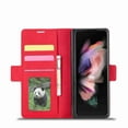 thumbnail image 3 of Dteck for Samsung Galaxy Z Fold 4 5G Case, Galaxy Z Fold 4 Leather Case, PU Leather + Hard PC Shell Ultra Thin Slim Durable Protective Phone Case Cover,Red, 3 of 5