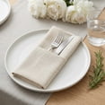 thumbnail image 4 of Unique Bargains 6Pcs Dinner Use Cotton Cloth Napkins Oatmeal 20x20inch, 4 of 6