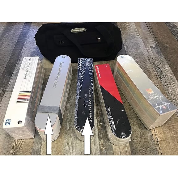 Handyct Case with Benjamin Moore and Sherwin Williams Colors Fan Decks, Choose y