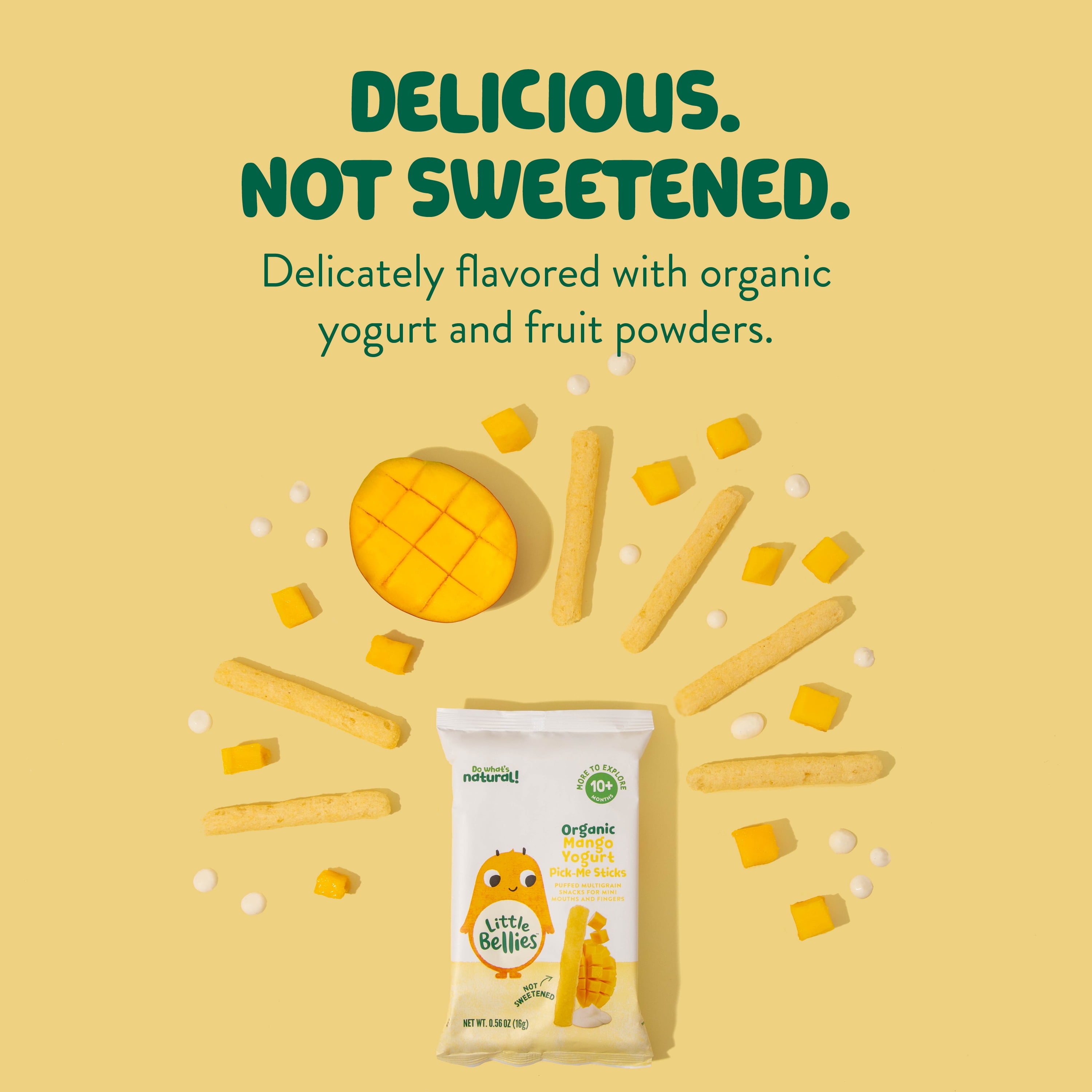 Little Bellies Organic Mango Yogurt Pick-Me Sticks 0.56 oz